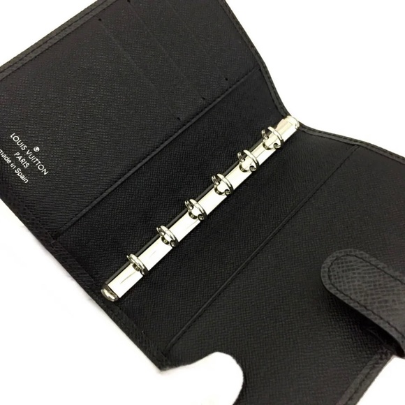 Louis Vuitton Nlack Taiga Agenda PM Leather Notebook Cover - MINT CONDITION! - Picture 5 of 7